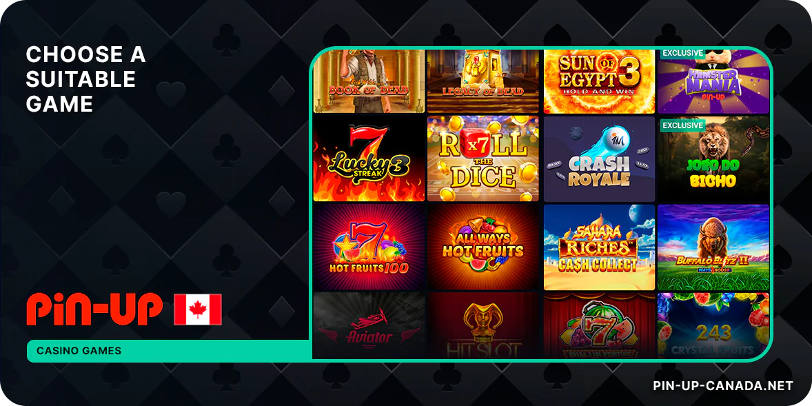 Go to the Pin Up Casino Section and choose one of the games