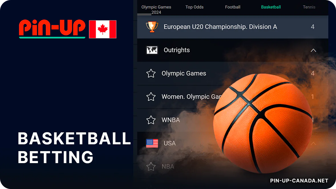 Pin Up propose betting on around 300 basketball matches daily in season time