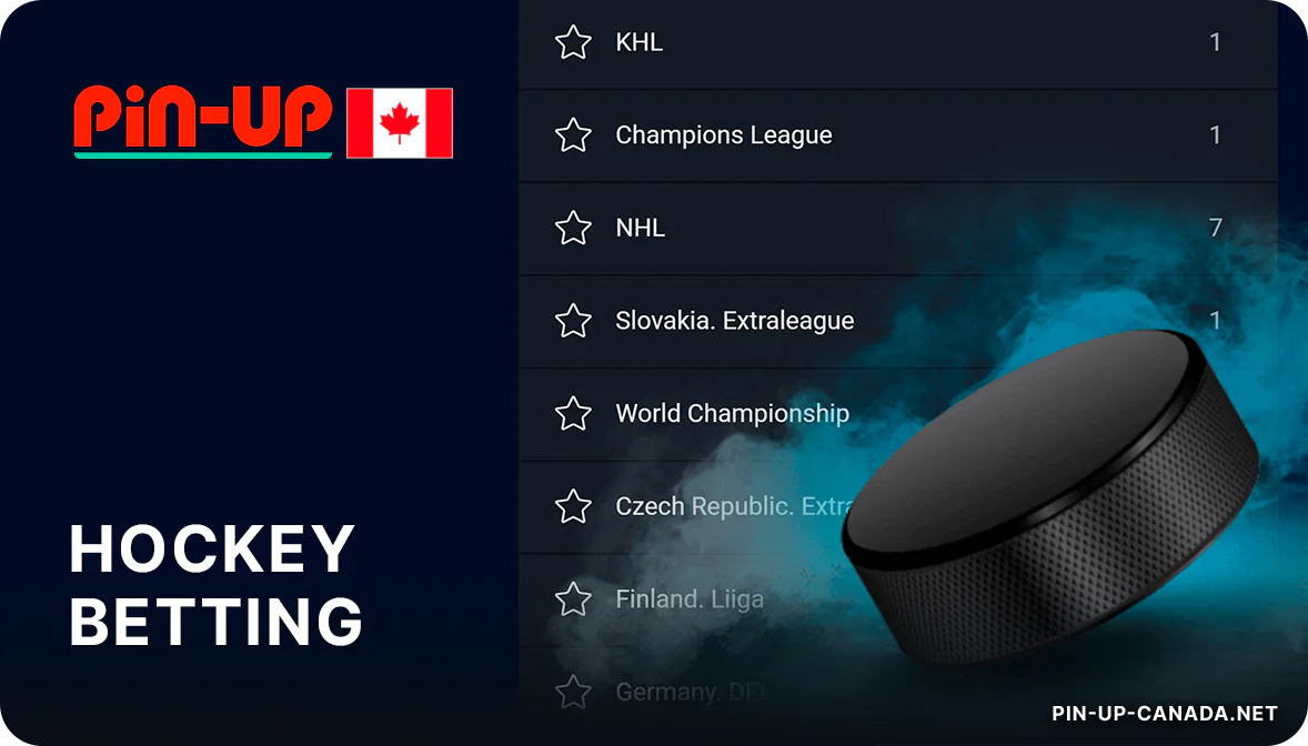 Pin Up Hockey Betting - Bet on local Canadian hockey teams and worldwide