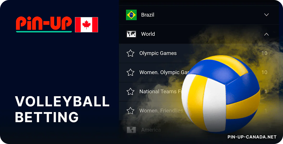 Pin Up Volleyball Betting - up to 150 matches in the lineup daily