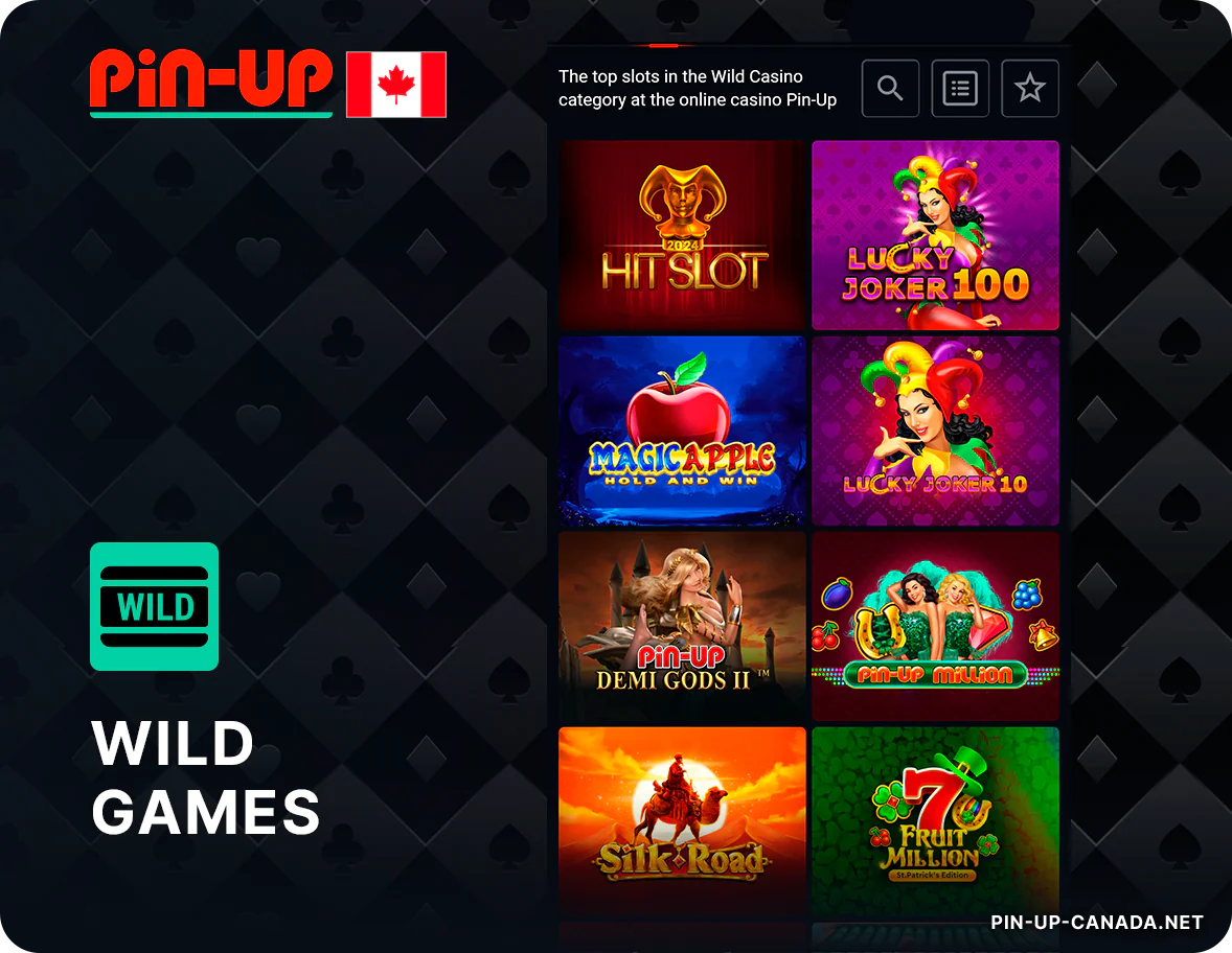 In Pin up Casino Wild Games players encounter wild symbols and collect combinations