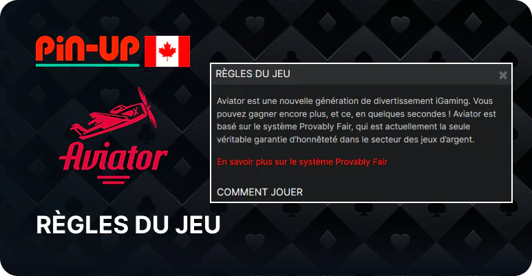 Règles générales du jeu Aviator Crash au Pin Up Casino Canada