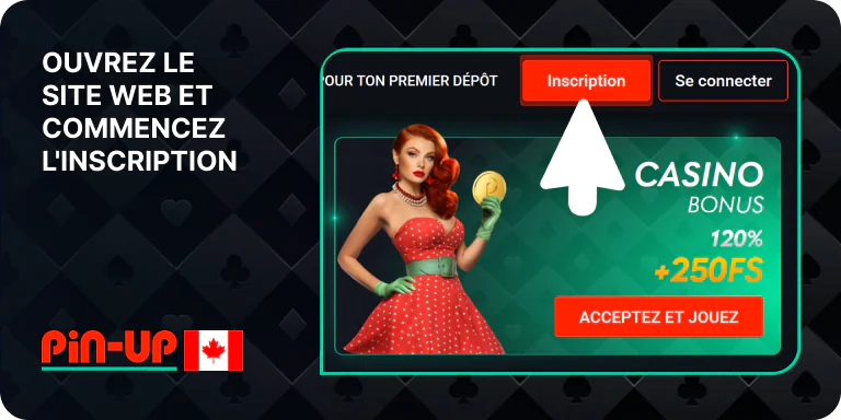 Ouvrez le site Web de Pin Up Canada et commencez l'inscription pour accéder au jeu Aviator