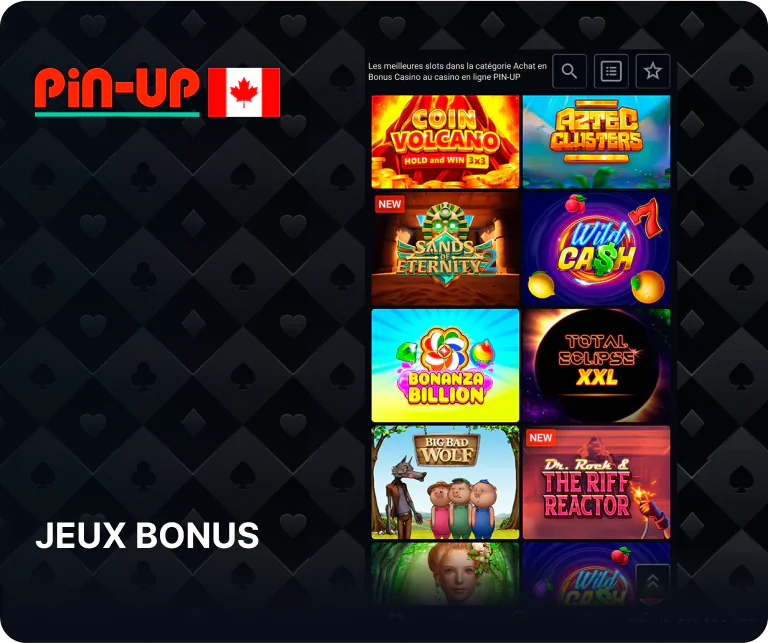 Les jeux de casino bonus incluent un système de bonus à l'intérieur, les joueurs peuvent les échanger contre de l'argent réel - Pin Up