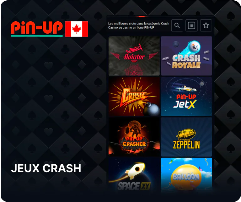 Les jeux Crash sont des jeux avec des tours rapides basés sur la prédiction d'un accident de véhicule - Pin Up