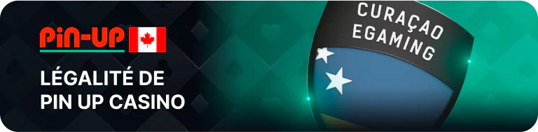 Pinup Casino est légal et agréé par Curaçao