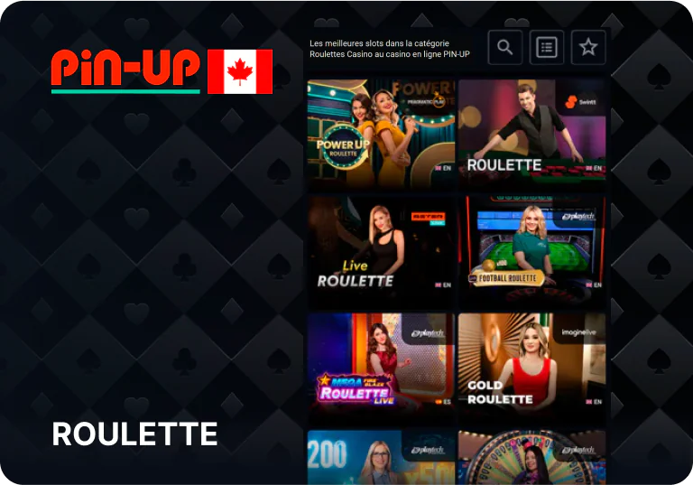 La roulette est l'un des jeux de casino les plus simples auxquels vous pouvez jouer sur Pin Up Canada