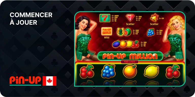 Lancez le jeu, définissez la mise et commencez à jouer - Pin Up Casino Canada