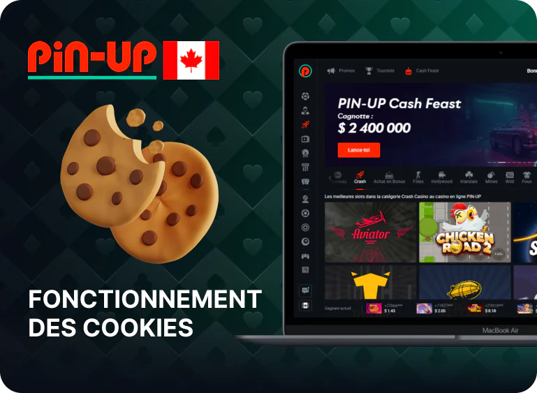 Le site Web de Pin Up Canada utilise des cookies