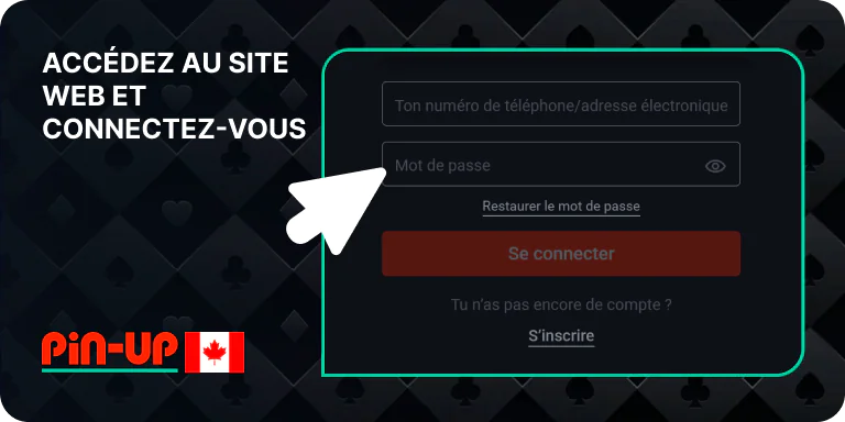 Accédez au site Web Pin Up et connectez-vous